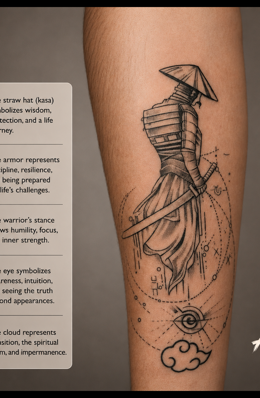 Symbolic custom samurai tattoo